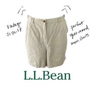 Vintage LL Bean Khaki Mom Shorts Size 16 with 7" Inseam in Perfect Condition